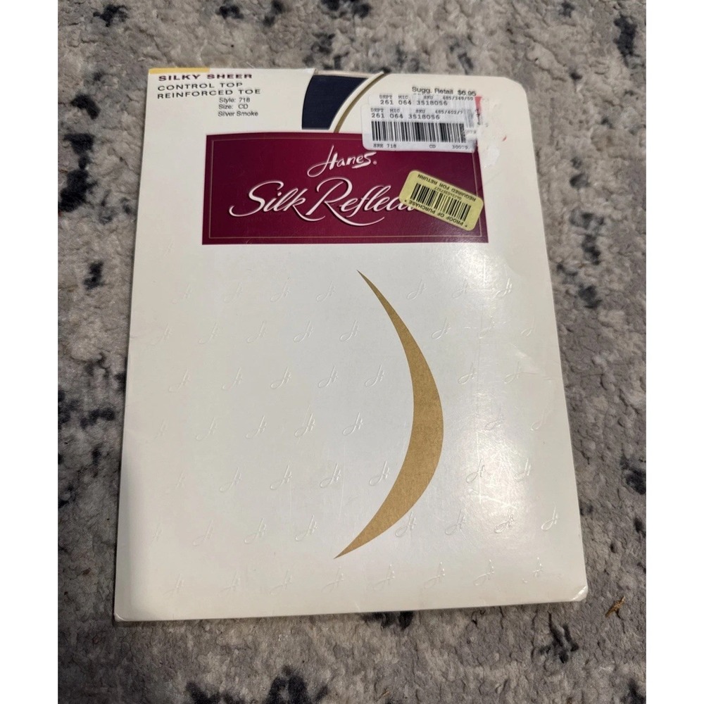 Vintage Hanes Smoke Silk Reflections Pantyhose Size C/D #718 Control Top